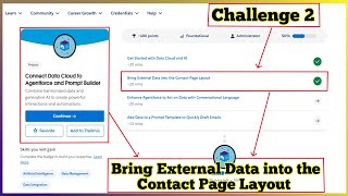 Bring External Data into the Contact Page Layout|Connect Data Cloud to Agentforce and Prompt Builder