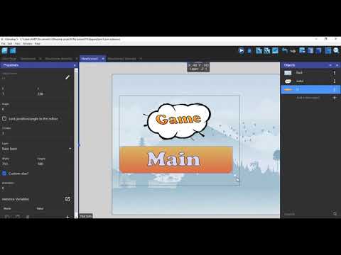 Tutorial Membuat Game Dengan GDevelop  Membuat Menu Utama Game