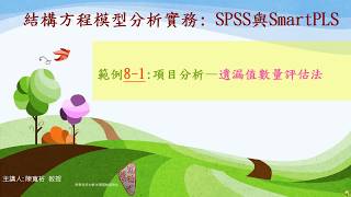 SmartPLS 範例8-1: 項目分析—遺漏值數量評估法