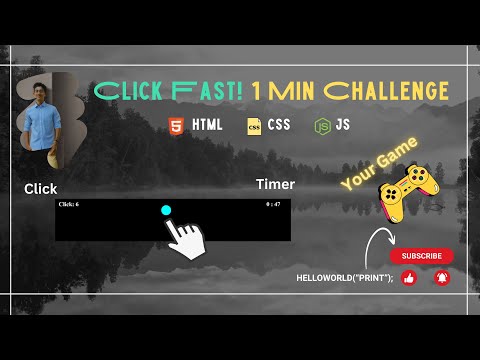 Ultimate 1-Minute Click Challenge! 🔥 Test Your Speed | HTML, CSS, JavaScript