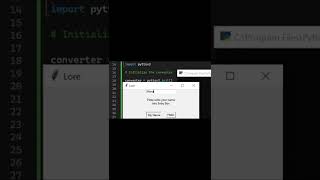 Python Tkinter Entry Box 2 Buttons and GTTS Google Text To Speech My name is Loredana Hello Loredana