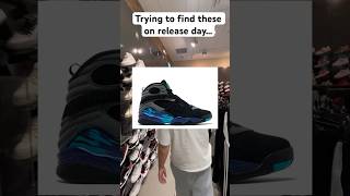 Trying to find Aqua Jordan 8’s on release day… #sneaker #shoes