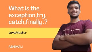 What is the exception .?|JavaMaster|learnjava|abhimali| #learnjava #java #programming #javamaster