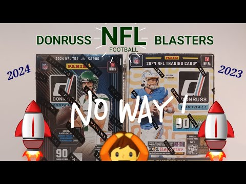 🏈✌️ CAN I DOUBLE-DOWNTOWN? 😲 DONRUSS FOOTBALL x2 BLASTER BOXES (2023 & 2024) BREAK HITS BIG TIME! 🤑