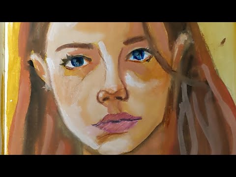 paint with me 🎨 | gouache portrait