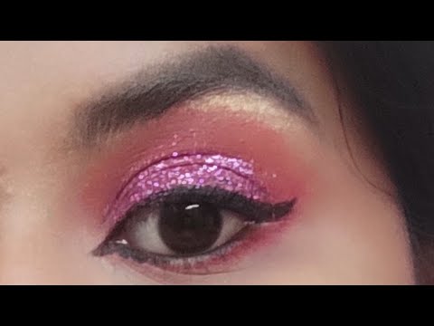 Glitter Eye Makeup Look | Glam party Eye look | #thesneha #shorts