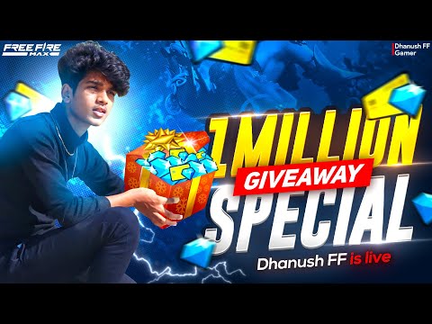 🔥1 MILLION SUBSCRIBERS🥳| SPECIAL GIVEAWAY😨 | 1 VS 1🤬| FULL MAP✨| FREE FIRE IN TELUGU #dfg #freefire