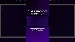 Grid Honeycomb Preloader Animation for Websites using HTML, CSS JS & GSAP #shorts