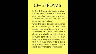What are Streams in C++|| BCS-031|| IGNOU TEE