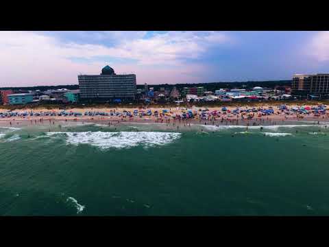 Flight over the beach