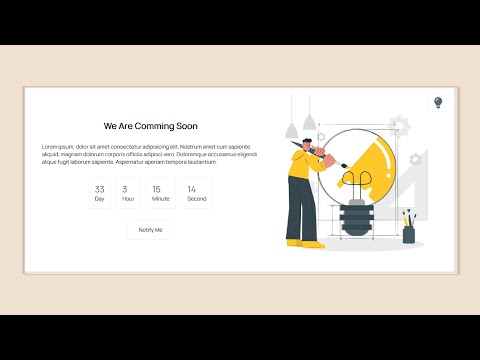 How To Create Website Coming Soon Page Using HTML and CSS