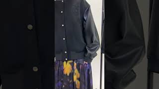 メルトンレザースタジャン #caddition #fashion  #2024aw #コーディネートスタイル