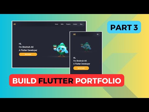 [Part 3] Flutter Web Tutorial - Build Portfolio Website in Flutter #flutterweb