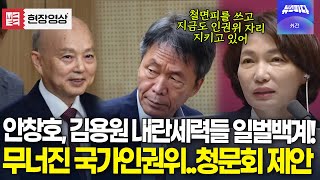 철면피 쓴 안창호, 김용원 일벌백계! 국가인권위 청문회 제안하는 서미화 의원