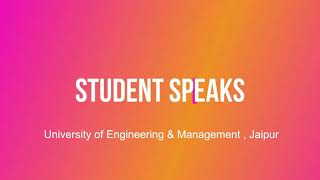 Ms. Ankita Nath, B.Tech, CSE department student of UEM Jaipur speaks about her university