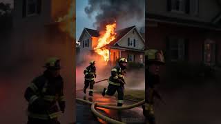 Baby trapped in a burning house, dog goes inside to save baby #animals #dog #rescue