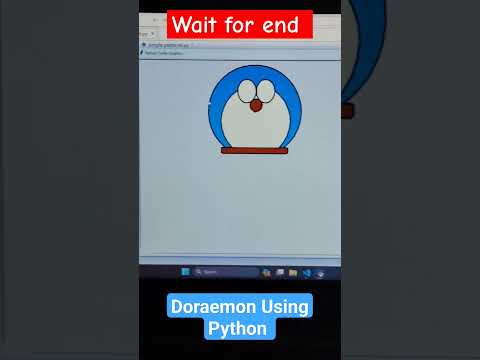 Creating Doraemon Using Python #shorts #short #trending #doraemon #python #programming