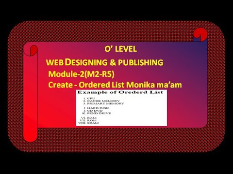 ordered list