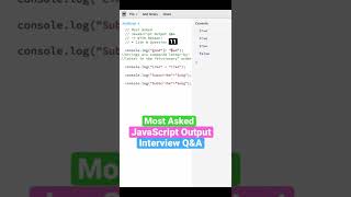 (Q-11) Most important JavaScript interview questions #frontend #interview #javascript #react
