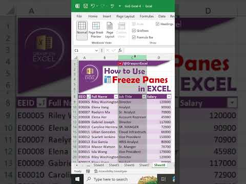 Master Excel's Freeze Panes Feature  #excel #shorts
