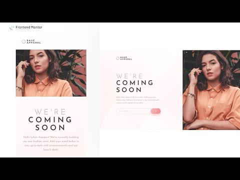Base Apparel coming soon page - Frontend Mentor Challenge