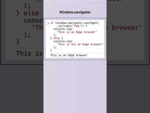 JavaScript window.navigator #coding #javascript