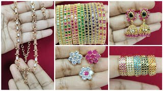 Exclusive Ad stone earrings, necklace, bangles collection|whatsapp 8754252999