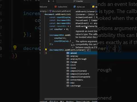 ASMR Coding: Create a Responsive Counter with JavaScript, HTML, & CSS | Project Tutorial | Shorts