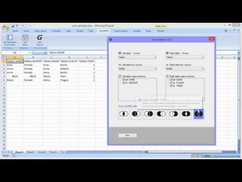 Gegprifti Add In For Excel Join Tables Without the Vlookup Function