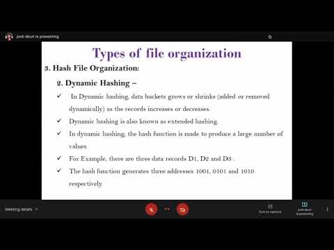 DBMS: Lecture #6 on Hash, B+ and Cluster File Organization, Indexed Sequential Access Method