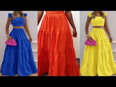 How To Cut And Sew A  Cottage/ Tiered/ Maxi Skirt || How To Make  A Skirt