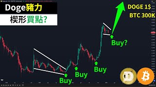 Is Dogecoin absorbing chips? Is DOGE a wedge buy point? Bitcoin?
