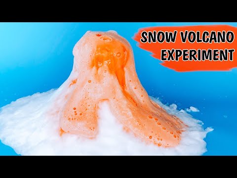 How to make a Snow volcano | Winter science experiment for kids