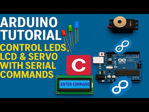 Control LEDs, LCD & Servo with Serial Commands | Arduino UNO Project Tutorial