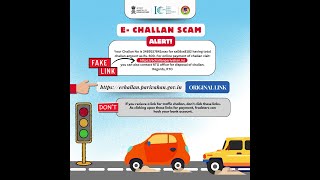 Beware of E-Challan Scams! ⚠️  🚦 If you receive a message with a link for traffic challan payments,