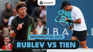 Andrey Rublev vs Learner Tien Match Highlights | Washington 2025