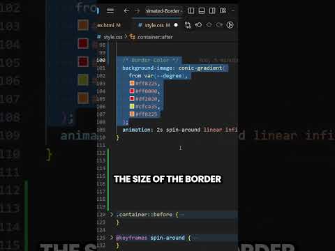 Create A Gradient Border Animation | CSS