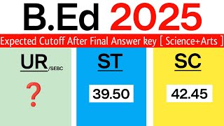 B.Ed 2025 Expected Cutoff After Final Answer Key/BEd Exam 2025/Odisha BEd Cutoff 2025