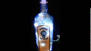 THE ORIGINAL Liquor Lights - Bombay Sapphire Gin Bottle w/White LEDs