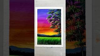 Lovely Sunrise painting #easyart #beginnerarttips #viralvideo #shorts