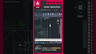 AutoCAd Tips 21-  Lasso Selection in AutoCAD | How to use lasso Selection #autocad #autocadtips