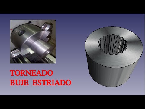 Buje estriado o homemade Splined Bushing (vídeo 2), Torneado previo, torno chino CQ1650X550