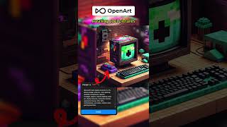 🖥️ Create Cool Retro Tech in Minecraft Style! 🎮 #openartai #bulkcreateimage #minecraftshorts #ai