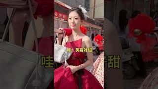 哇！笑容好甜#潮汕民俗文化 #潮汕美女 #潮汕营标旗 #标旗美女 #弘扬和传承民俗文化