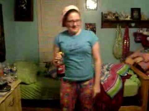 Ashley doing a Dr. Pepper Commercial