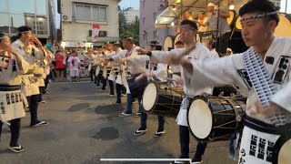 2025青森ねぶた祭り 2日目 に組・日本風力開発グループ　音出しは10連担ぎ太鼓