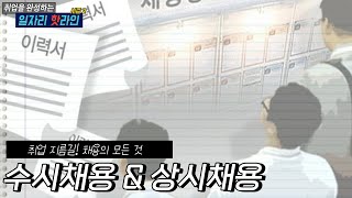 취업 지름길, 수시채용& 상시채용