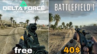 Battlefield 1 vs Delta Force - Physics and Details Comparison