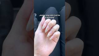 long nails makes my hands look slimmer💅🏻✨ #longnails #nails #longnaturalnails