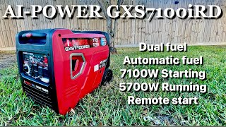 The Brand New A-iPower GXS7100iRD 7100W Dual Fuel Inverter Generator